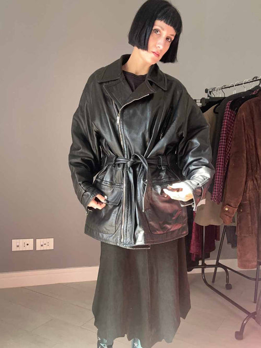 Chiodo vera pelle anni 80