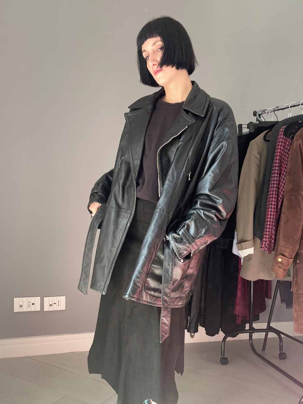 Chiodo vera pelle anni 80