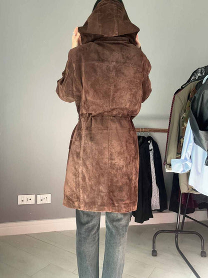 Cappottino pelle scamosciata