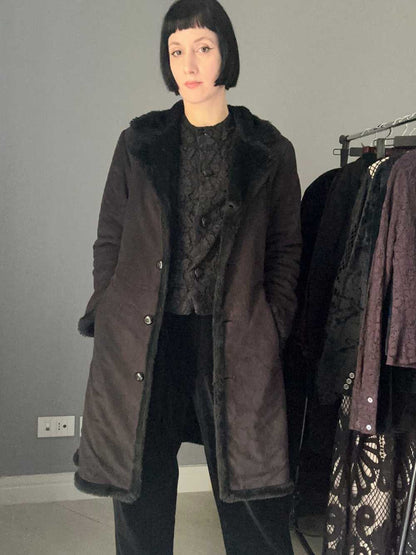 Cappotto con pelliccia sintetica