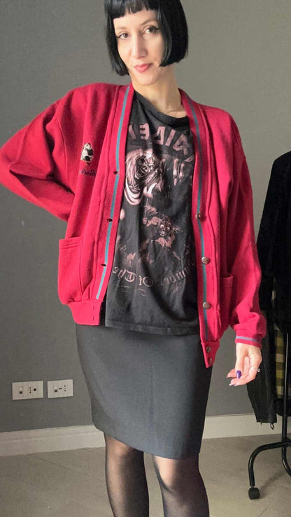 Cardigan felpa rosso