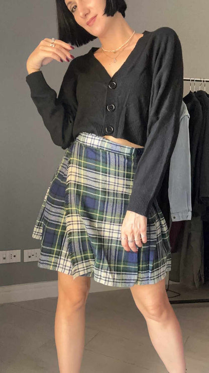 Cardigan crop lana e cachemire