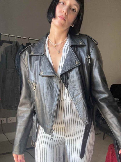 Giubbotto di pelle corto