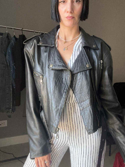 Giubbotto di pelle corto