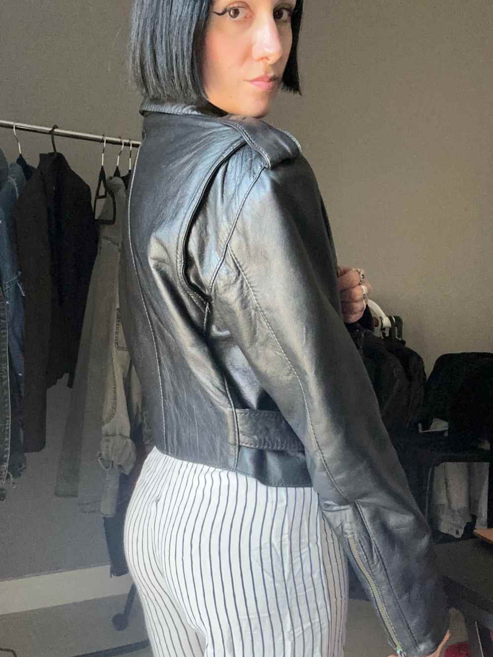 Giubbotto di pelle corto