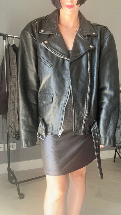 Chiodo vintage vera pelle