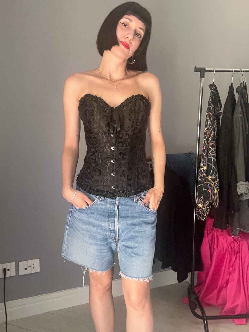 Corpetto nero goth