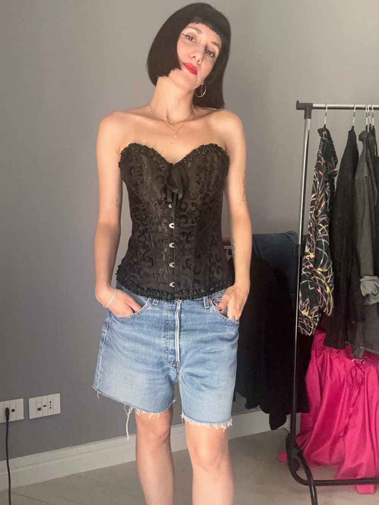 Corpetto nero goth
