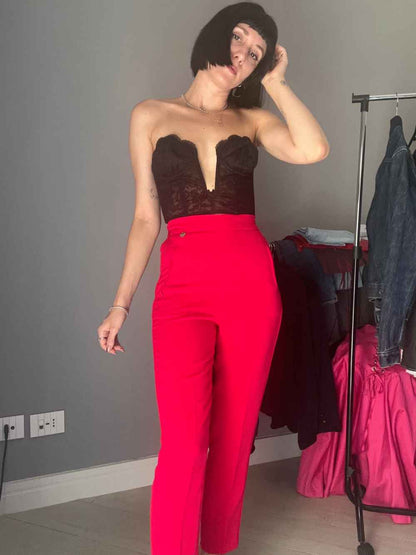 Pantalone fucsia Twinset