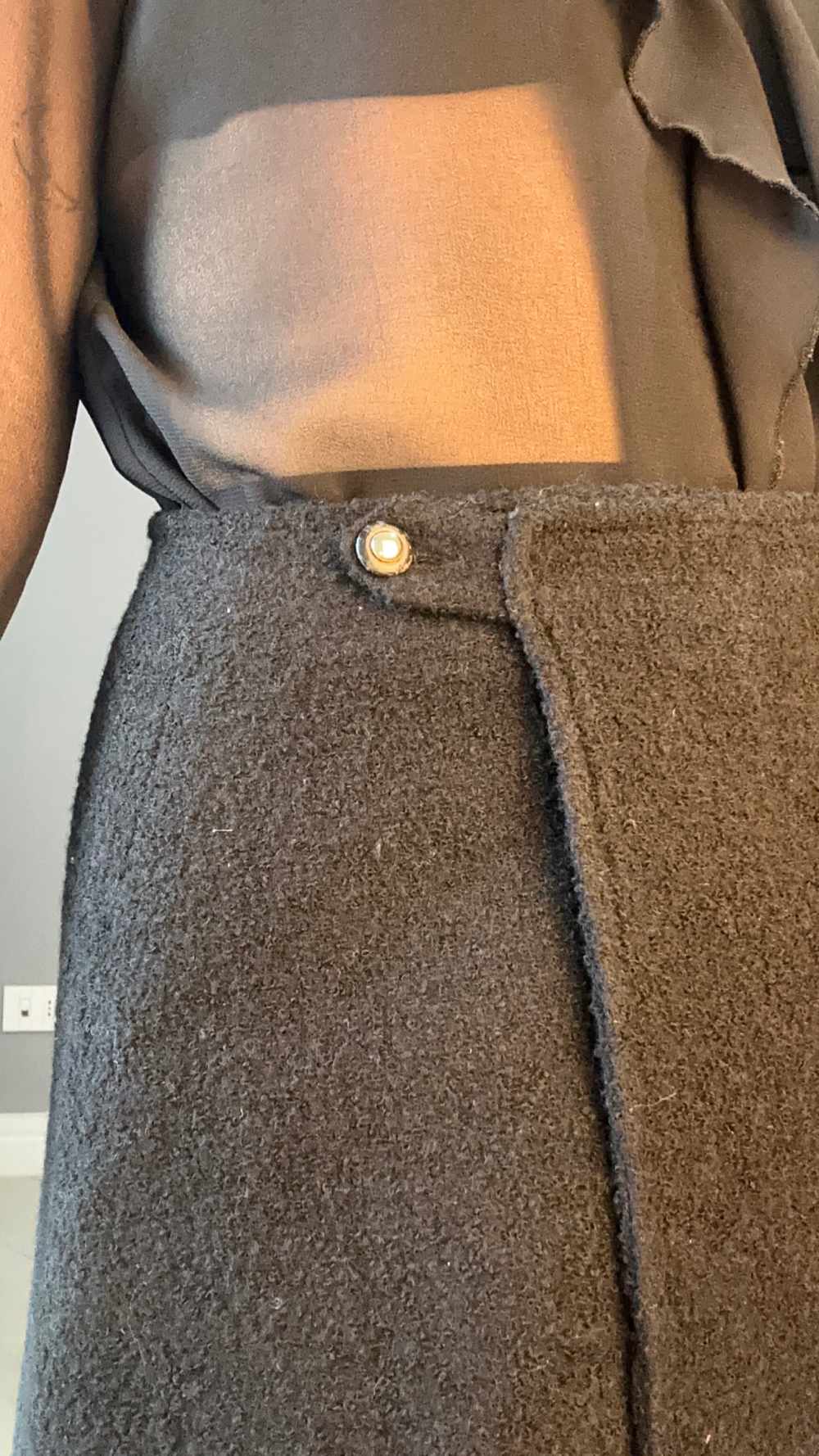 Gonna portafoglio in lana