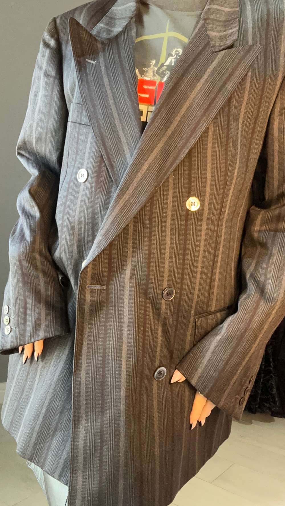 Blazer doppiopetto grigio