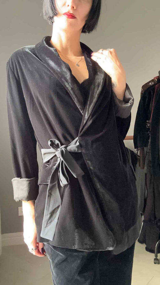 Blazer black velvet