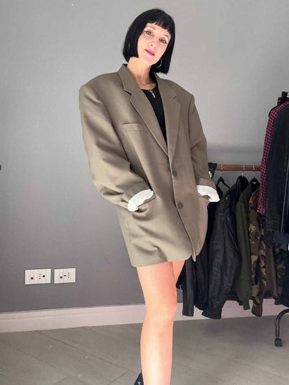 Giacca oversize verde