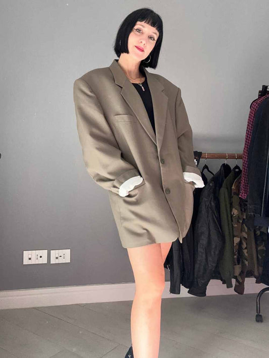 Giacca oversize verde