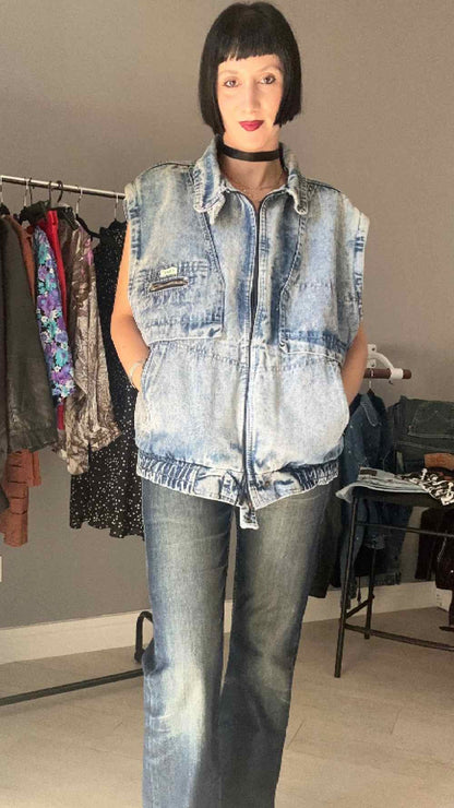 Giubbotto - smanicato denim