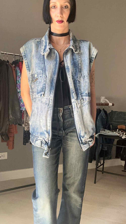 Giubbotto - smanicato denim