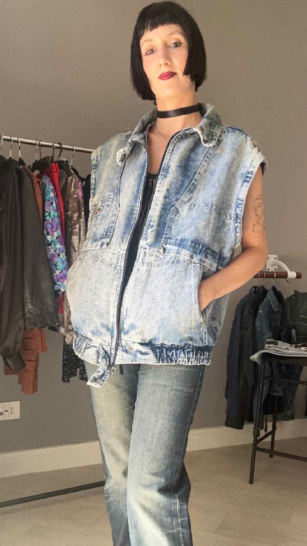 Giubbotto - smanicato denim