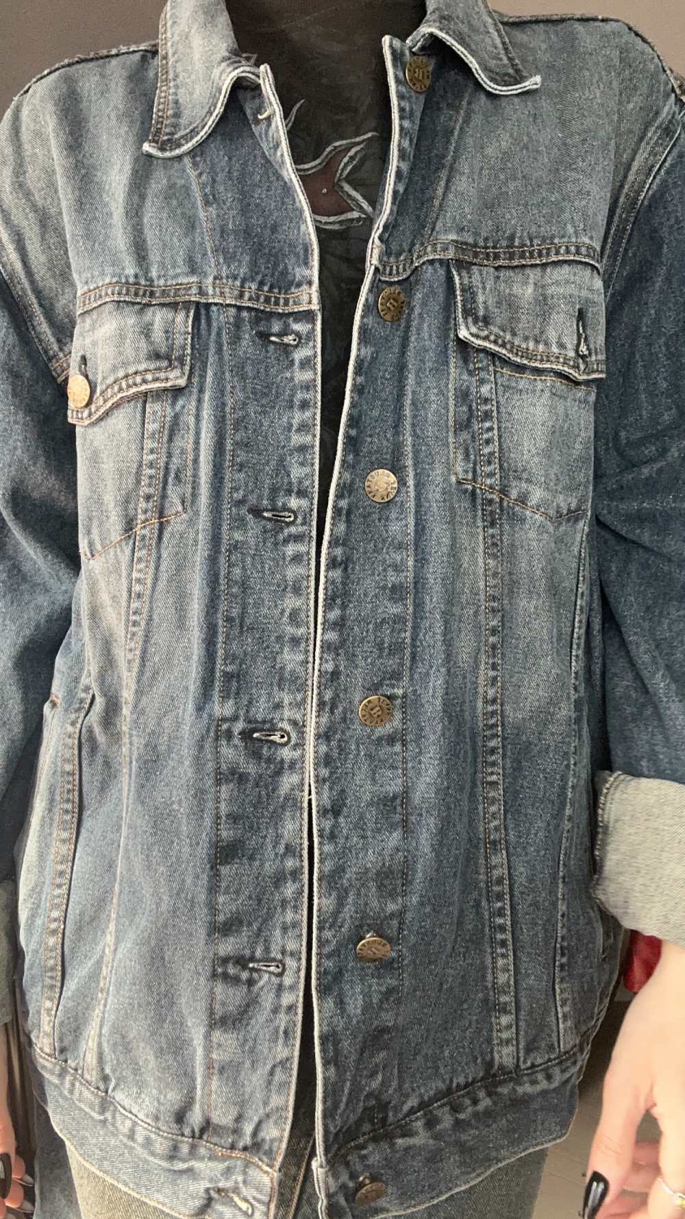 Giubbotto jeans lavaggio verde