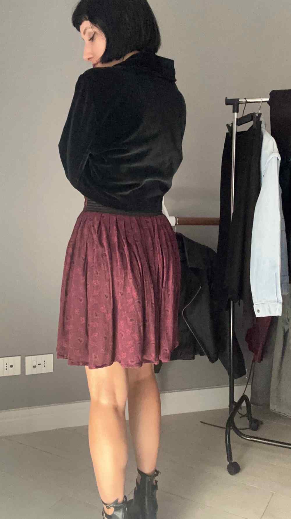 Giacca nera in velluto cop