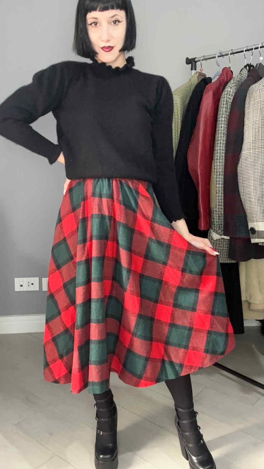 Gonna tartan a ruota