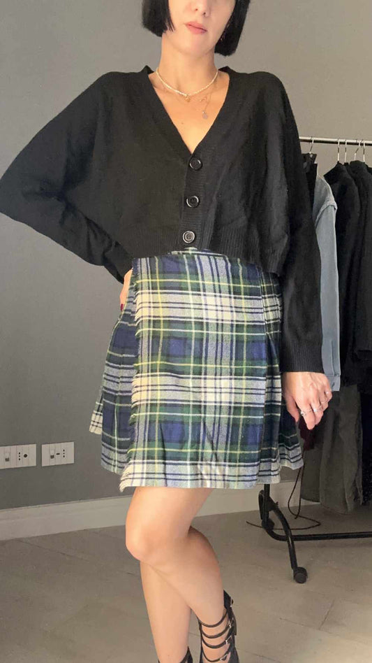 Cardigan crop lana e cachemire