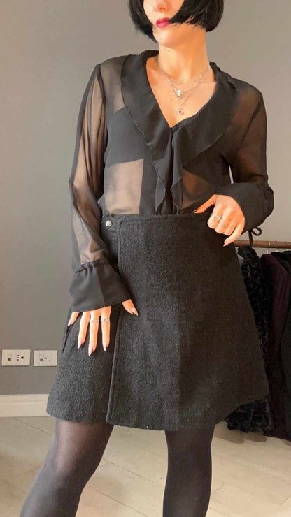 Gonna portafoglio in lana