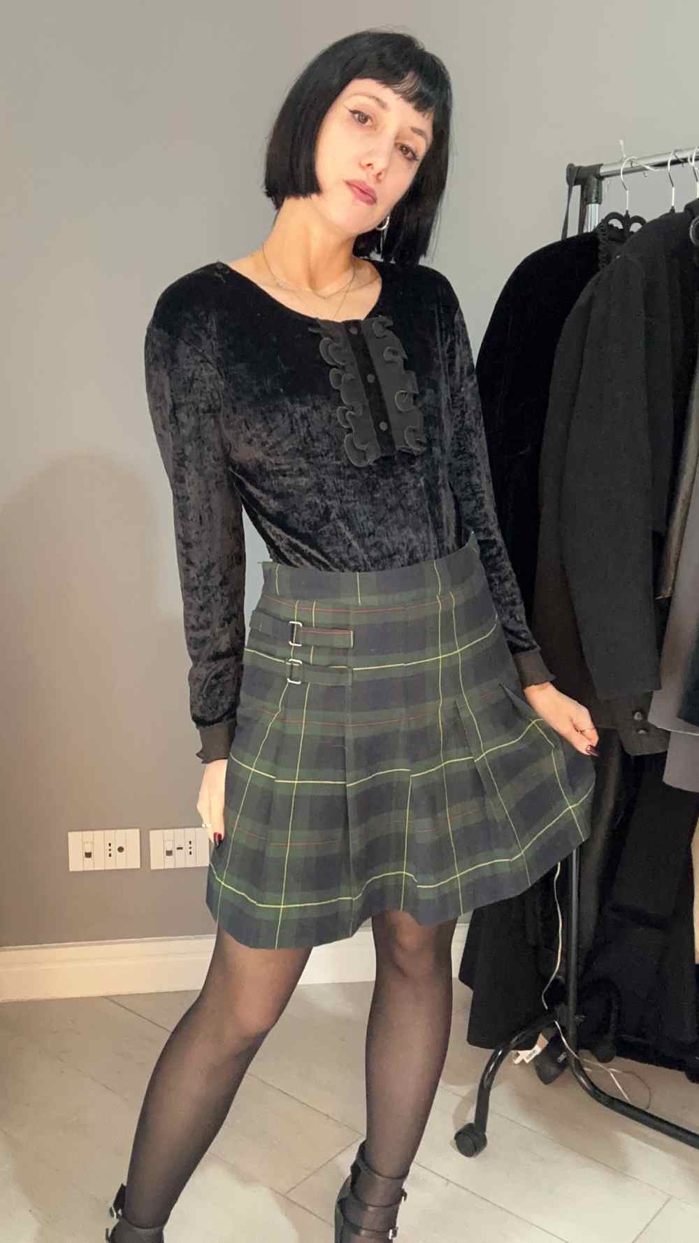 Gonna pantaloncino tartan