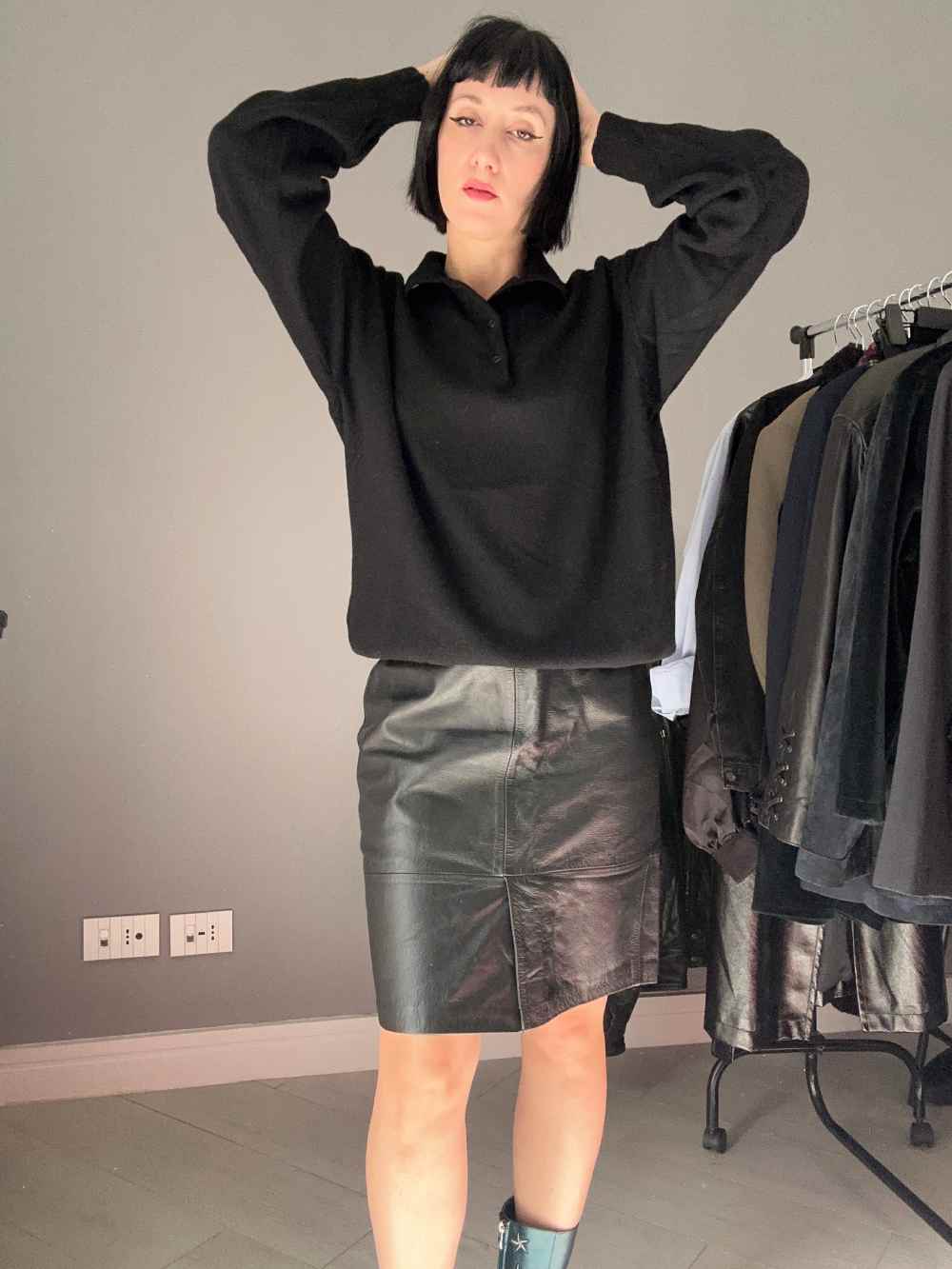 Gonna di pelle Benetton