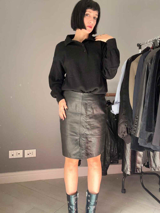 Gonna di pelle Benetton