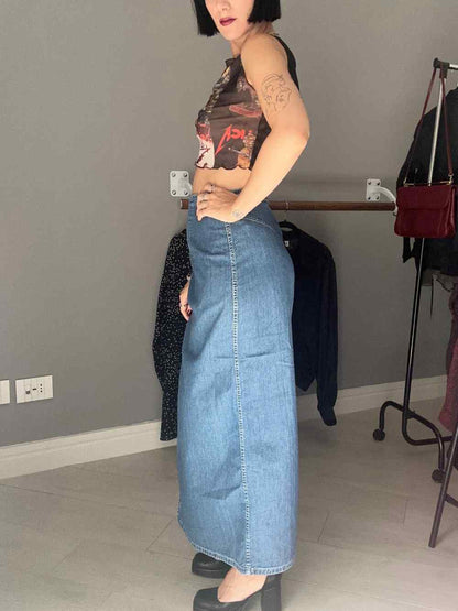 Gonna portafoglio in jeans