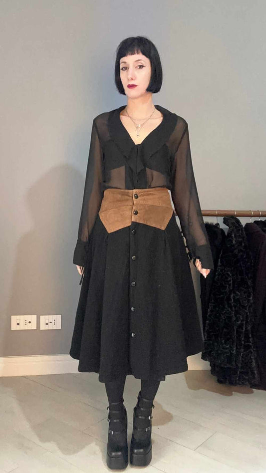 Gonna a ruota in lana