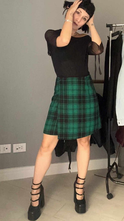 Gonna tartan verde