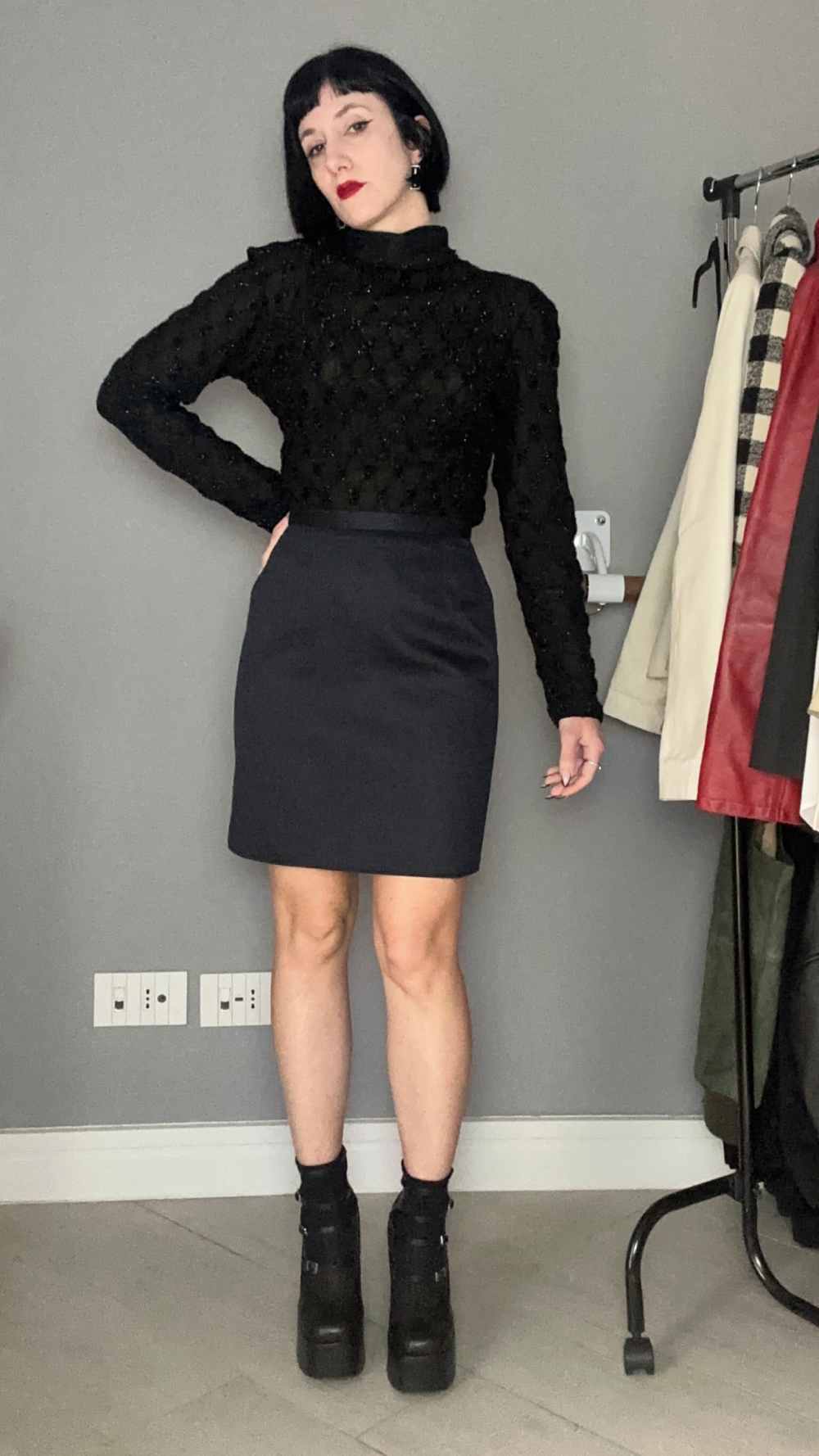 Minigonna elegante in lana
