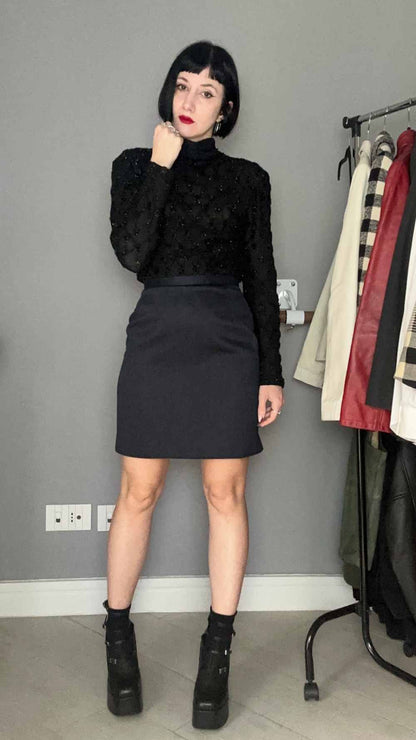 Minigonna elegante in lana