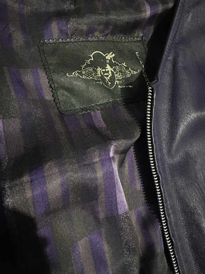 Giacca di pelle viola