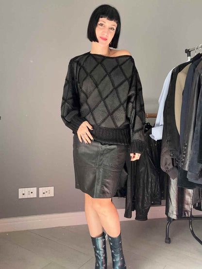 Maglia sartoriale in pelle