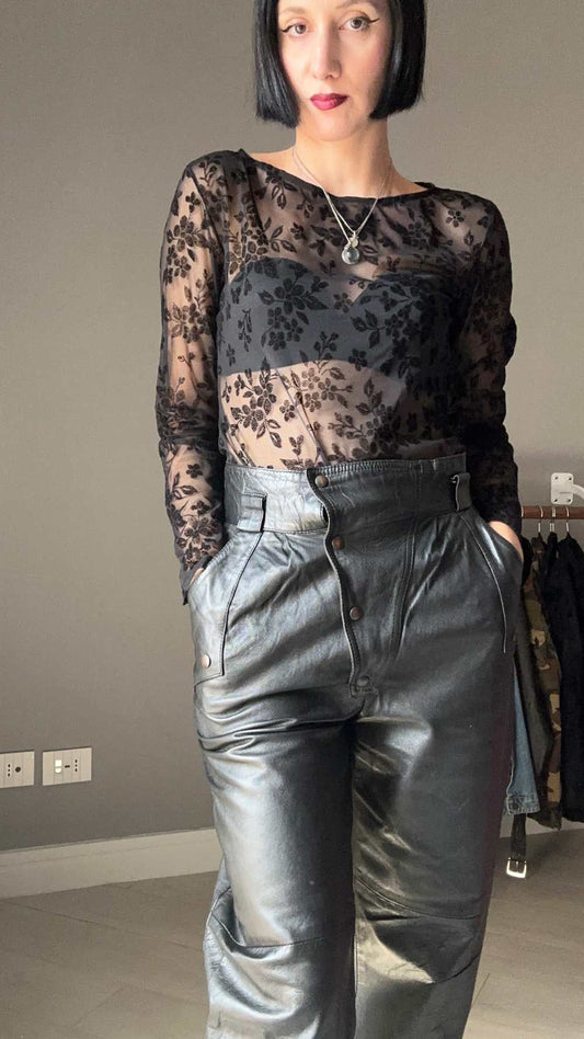 Maglietta mesh e velluto