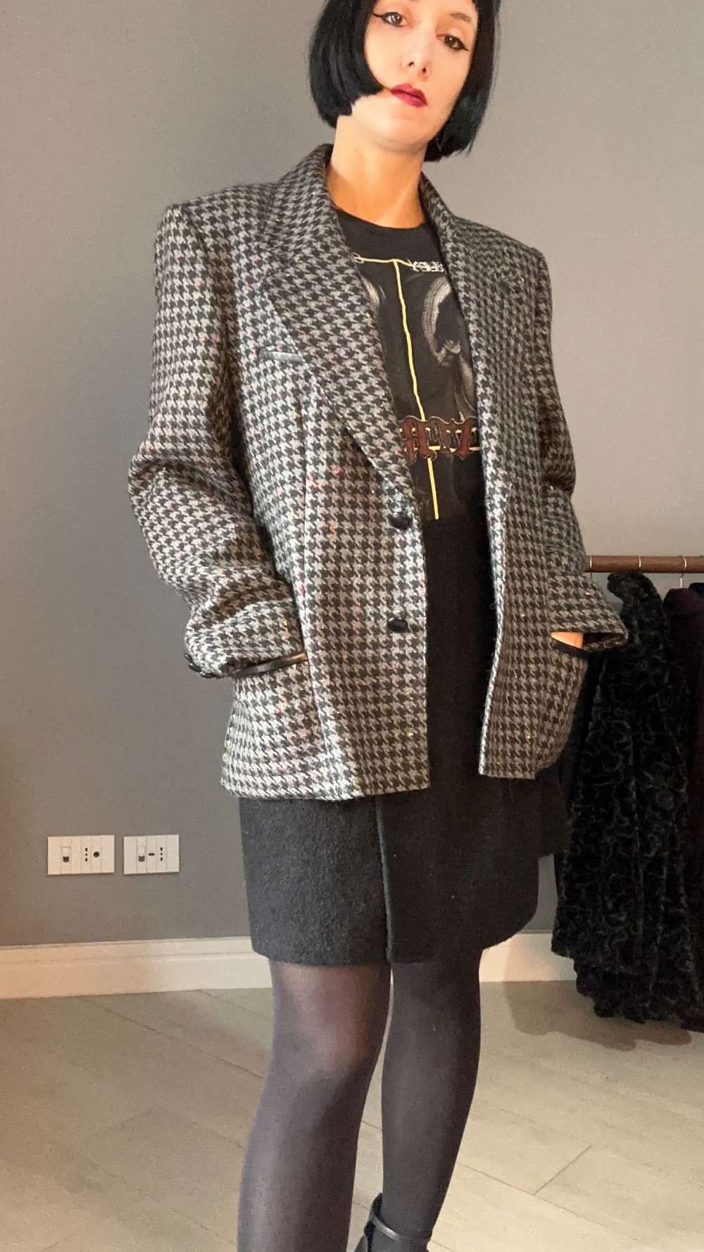 Blazer pied de poule