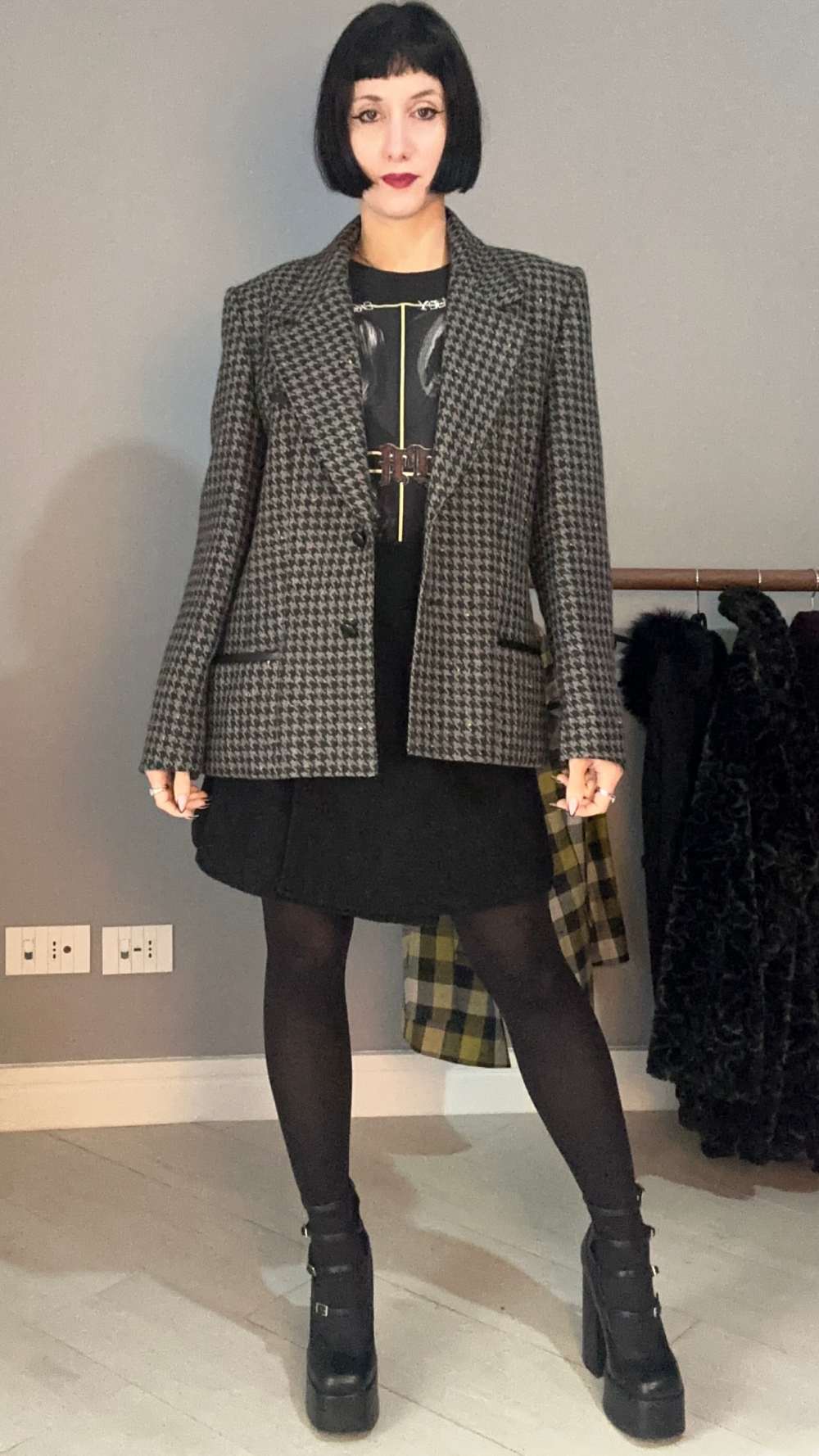 Blazer pied de poule