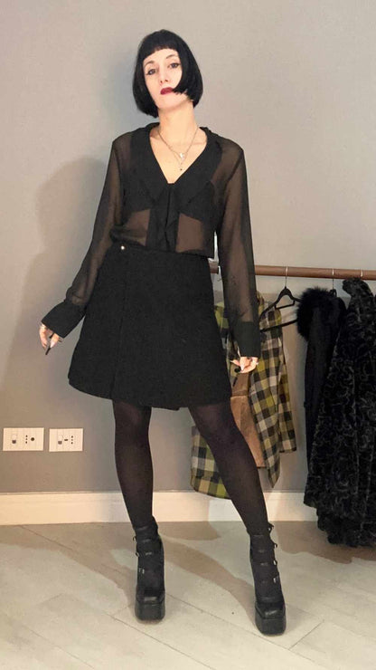 Gonna portafoglio in lana