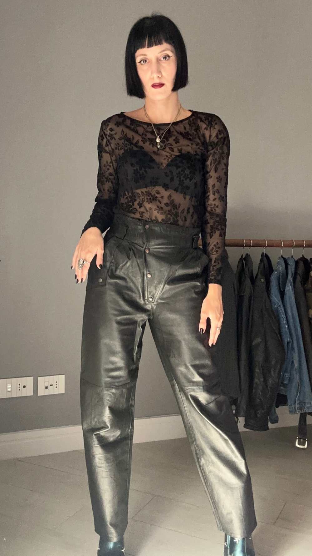 Maglietta mesh e velluto