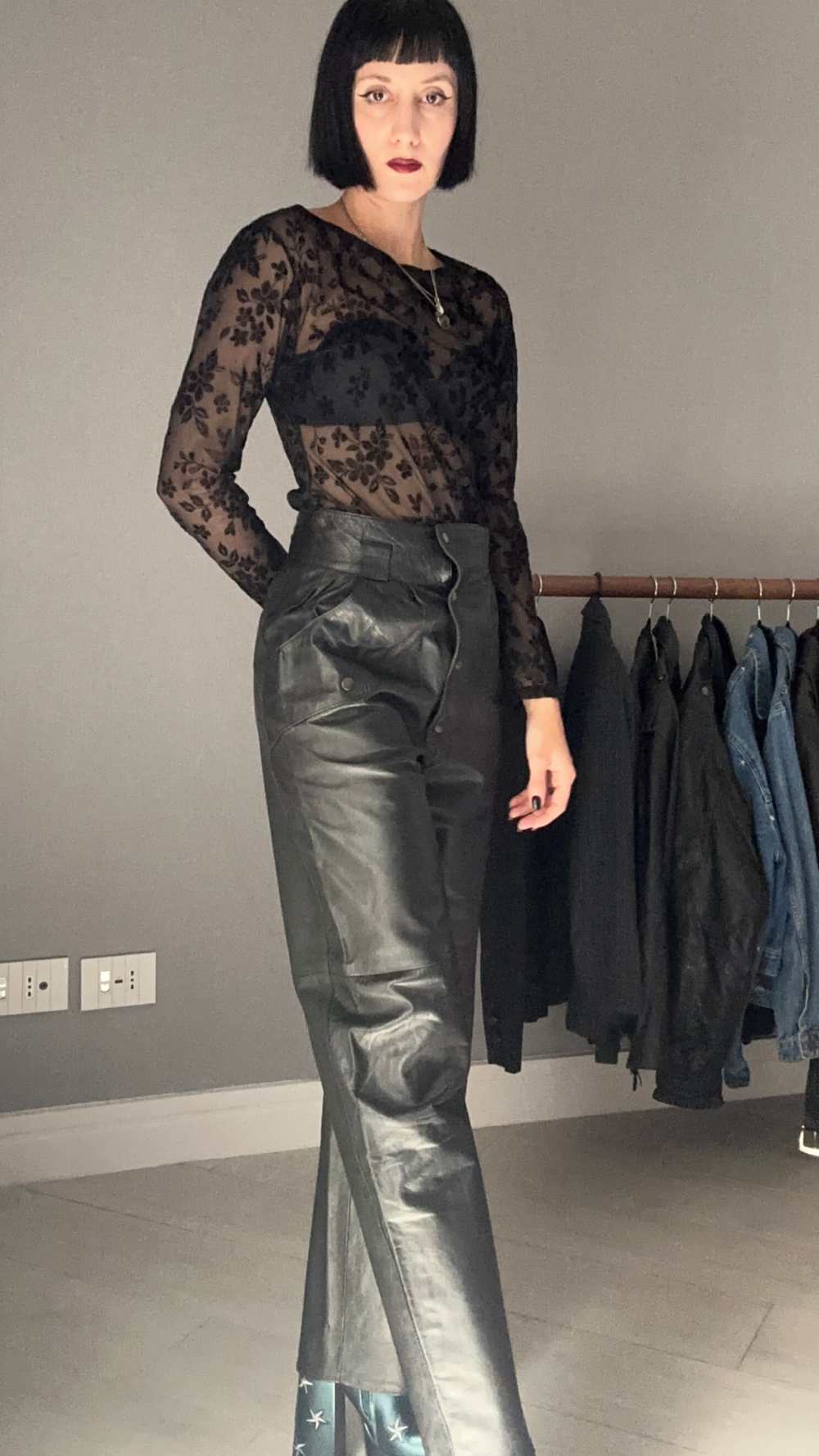 Maglietta mesh e velluto