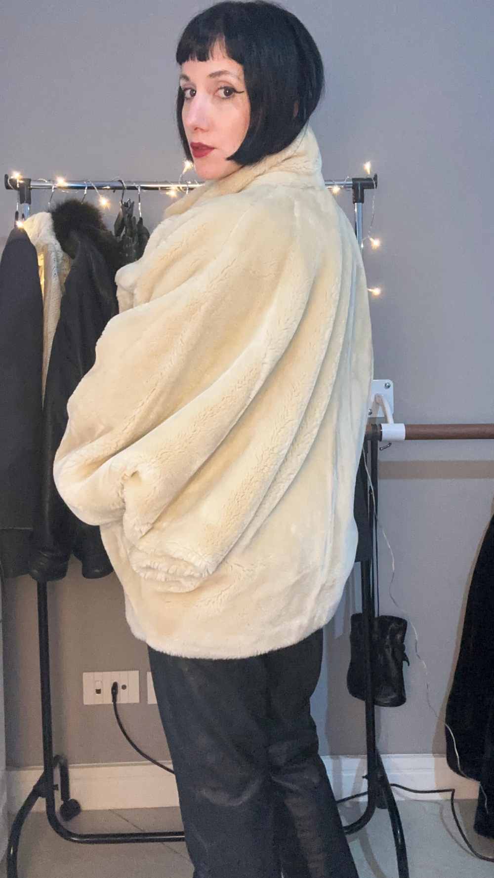 Pelliccia sintetica bianca