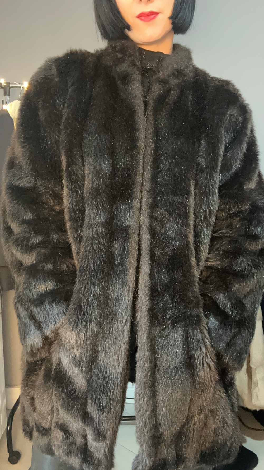 Pelliccia sintetica marrone