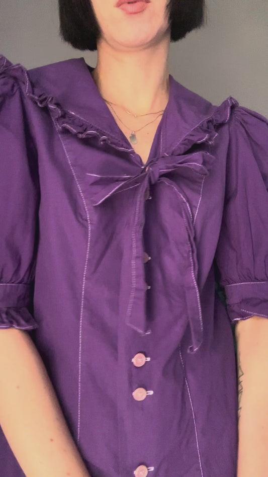 Camicia viola con colletto