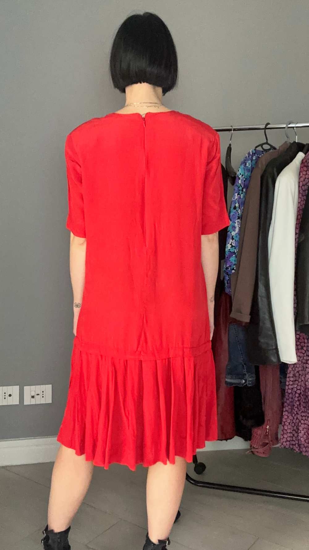 Abito rosso in seta