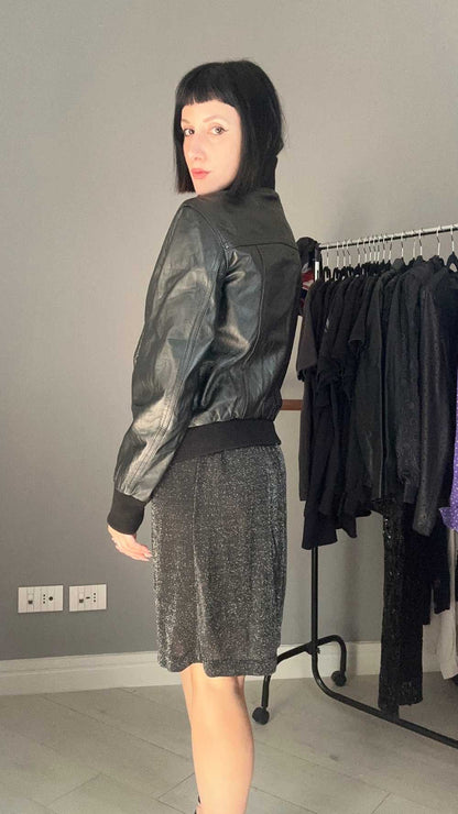 Bomber vera pelle Fearless