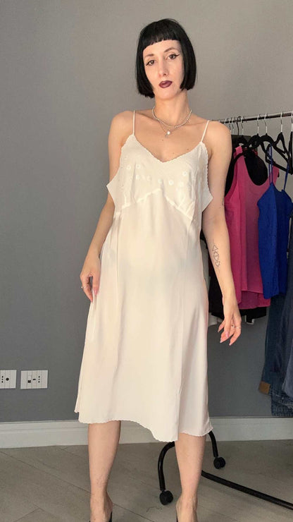 Slip dress bianco