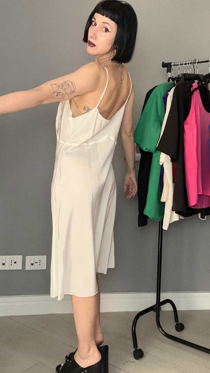 Slip dress bianco