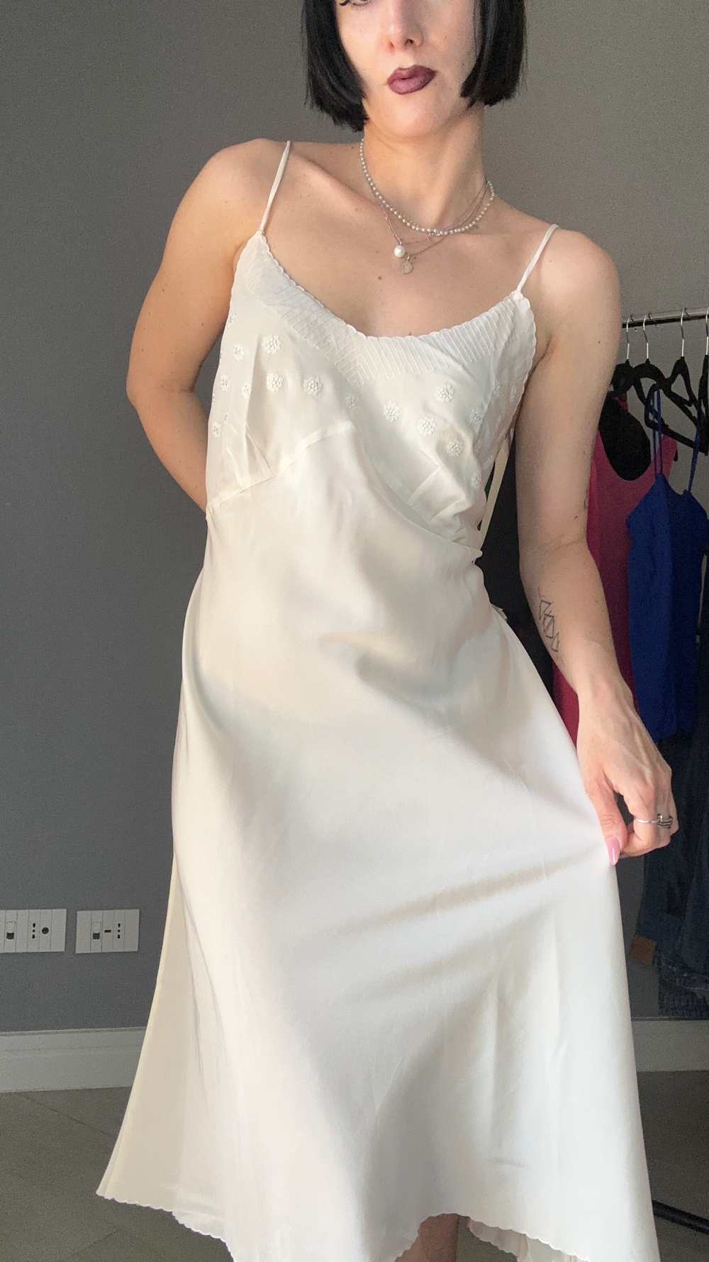 Slip dress bianco